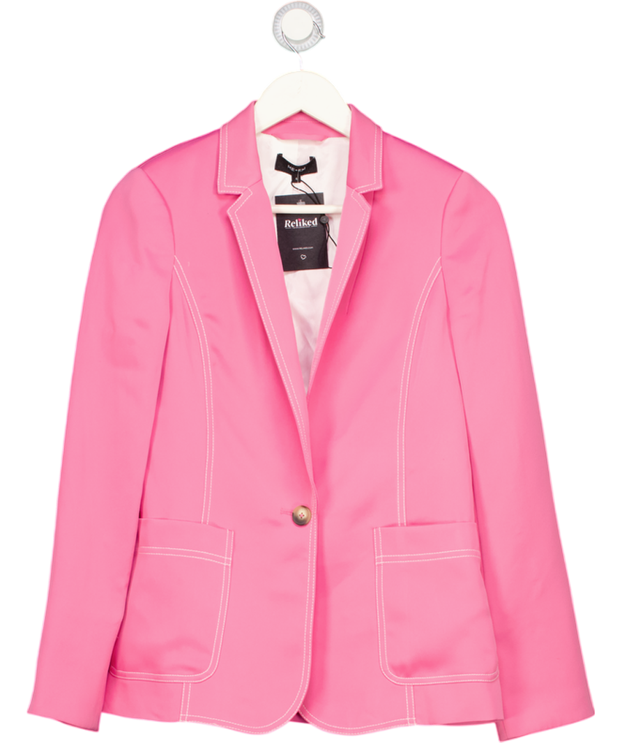 ME + EM Pink Sharp Shoulder Blazer UK 6