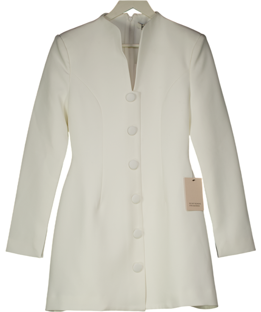 ODDMUSE Button Down Dress   White UK S