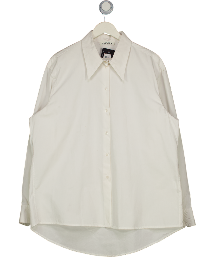 AMOTEA Kaia Shirt In White Cotton One Size