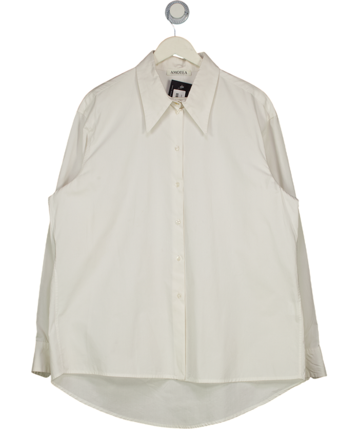 AMOTEA Kaia Shirt In White Cotton One Size