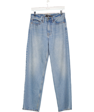 Abercrombie & Fitch Blue Mid Rise Slouchy Jean W25