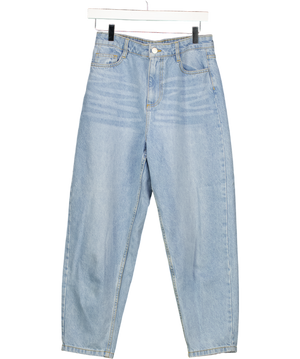 NOBODY'S CHILD Light Blue Barrel Leg Jeans - Short Length UK 10