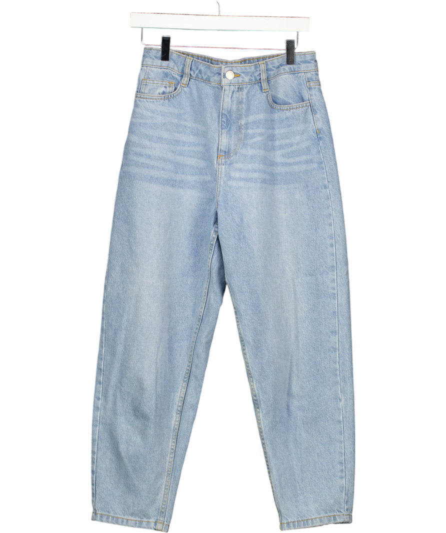 NOBODY'S CHILD Light Blue Barrel Leg Jeans - Short Length UK 10