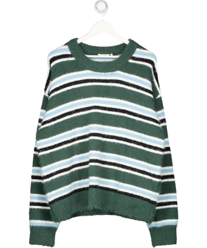 Weekday Green Daniel Hairy Yarn Jumper UK L