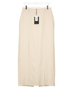 4th & Reckless Natural Beige Linen Look Pencil Skirt. UK 12