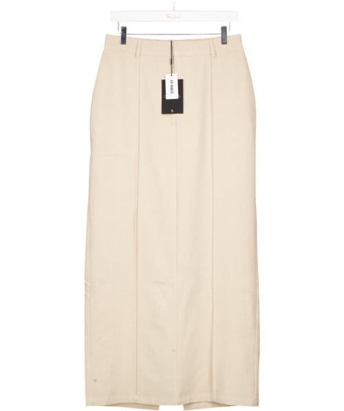 4th & Reckless Natural Beige Linen Look Pencil Skirt. UK 12