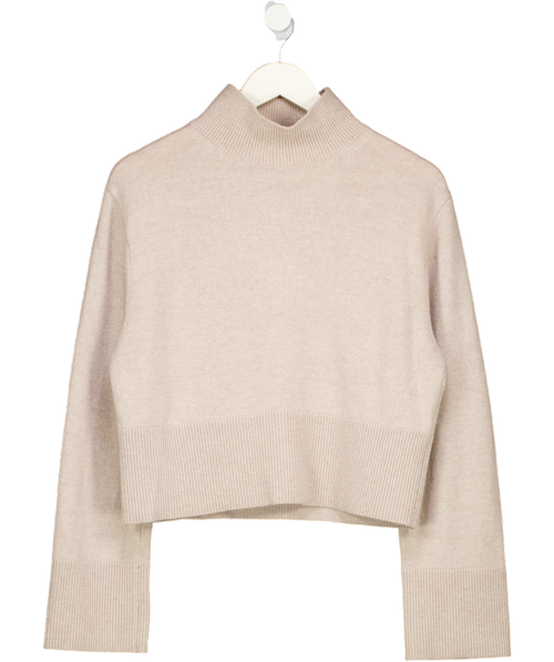 & Other Stories Beige Mock Neck Knit Jumper UK XS