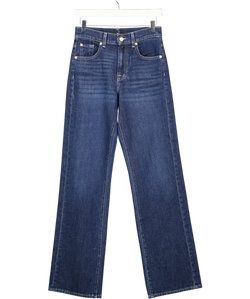 7 For All Mankind Blue Mid Waist Straight Jeans W24