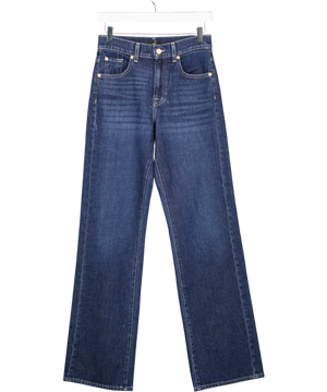 7 For All Mankind Blue Mid Waist Straight Jeans W24