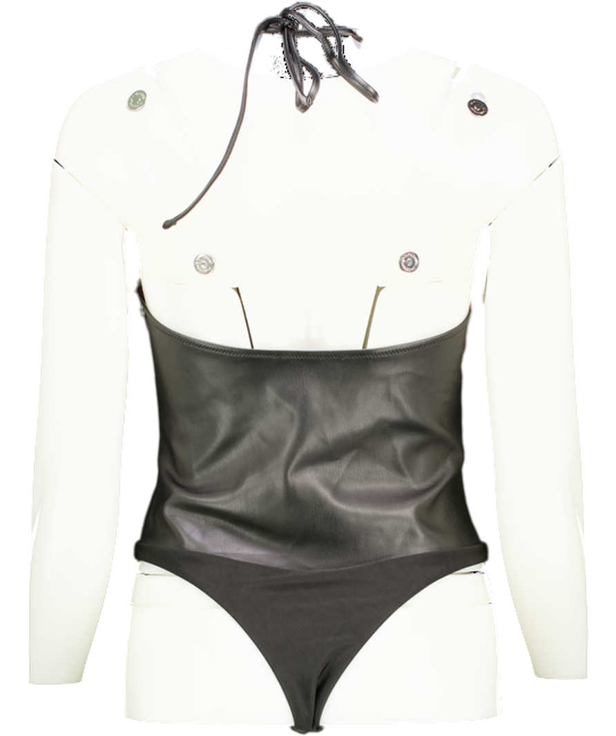 White Fox Black I Think I'm Ready Pu Bodysuit UK S