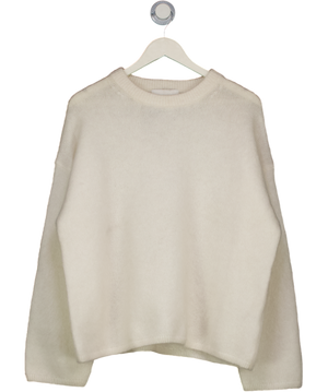 H&M Edition Cream Mohair-blend Jumper UK S