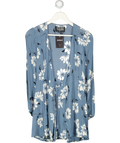 REFORMATION Dusty Blue Floral Tie Front Mini Dress UK XS