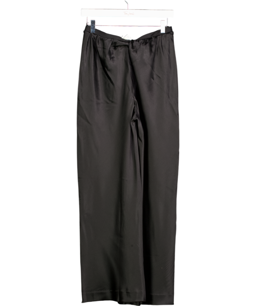 LILYSILK Black Full Bias Cut 100% Silk Pants - Petite Fit UK 8
