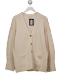Loulou studio Cream Wool / Cashmere Blend Sovik Oversized Button-down Cardigan UK L