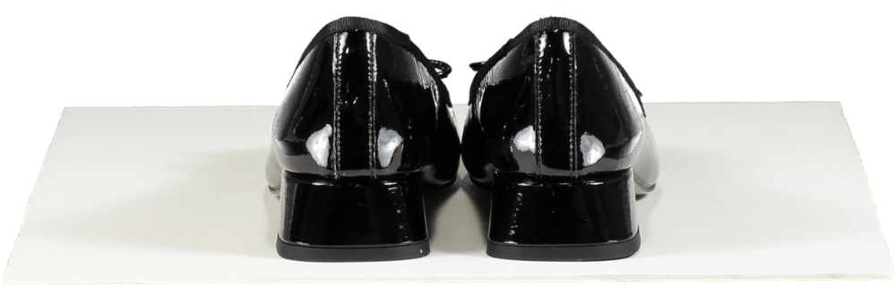 Bibi Lou Black Patent Block Heel Pumps Size EU 38 UK 5 - Reliked