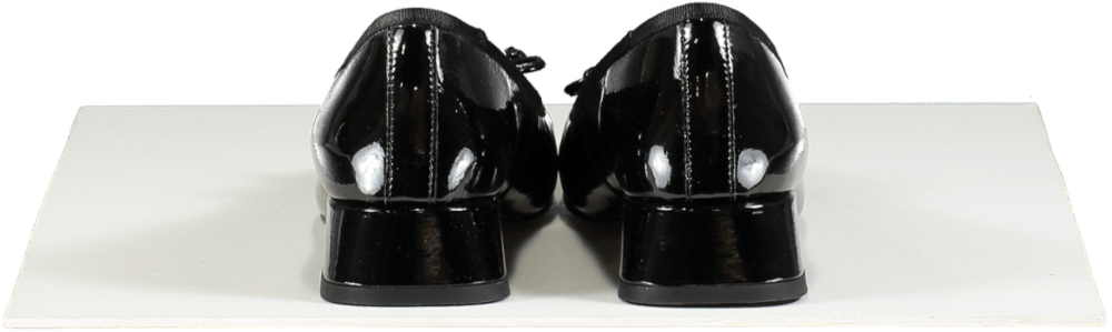 Bibi Lou Black Patent Leather Block Heel Pumps EU 37 UK 4 - Reliked