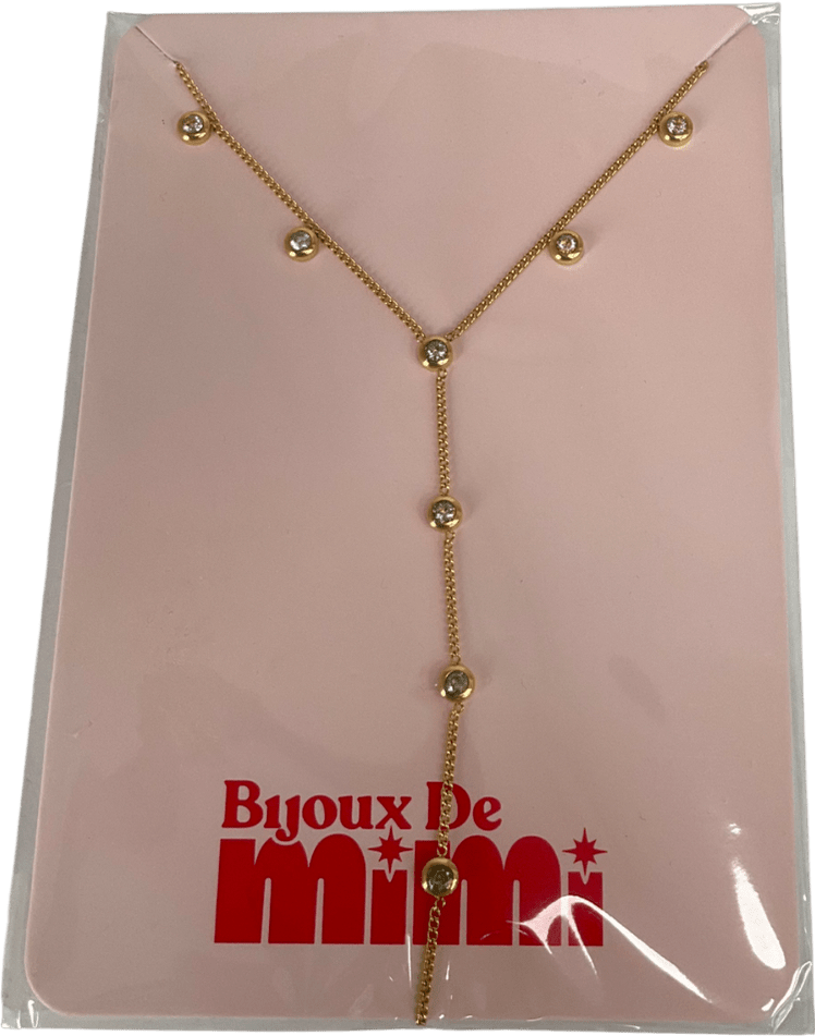 Bijoux de mimi Metallic India Droplet Necklace Gold & Crystal One Size - Reliked