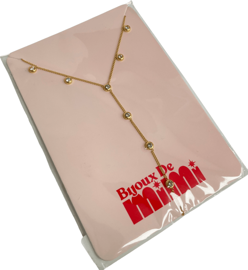 Bijoux de mimi Metallic India Droplet Necklace Gold & Crystal One Size - Reliked