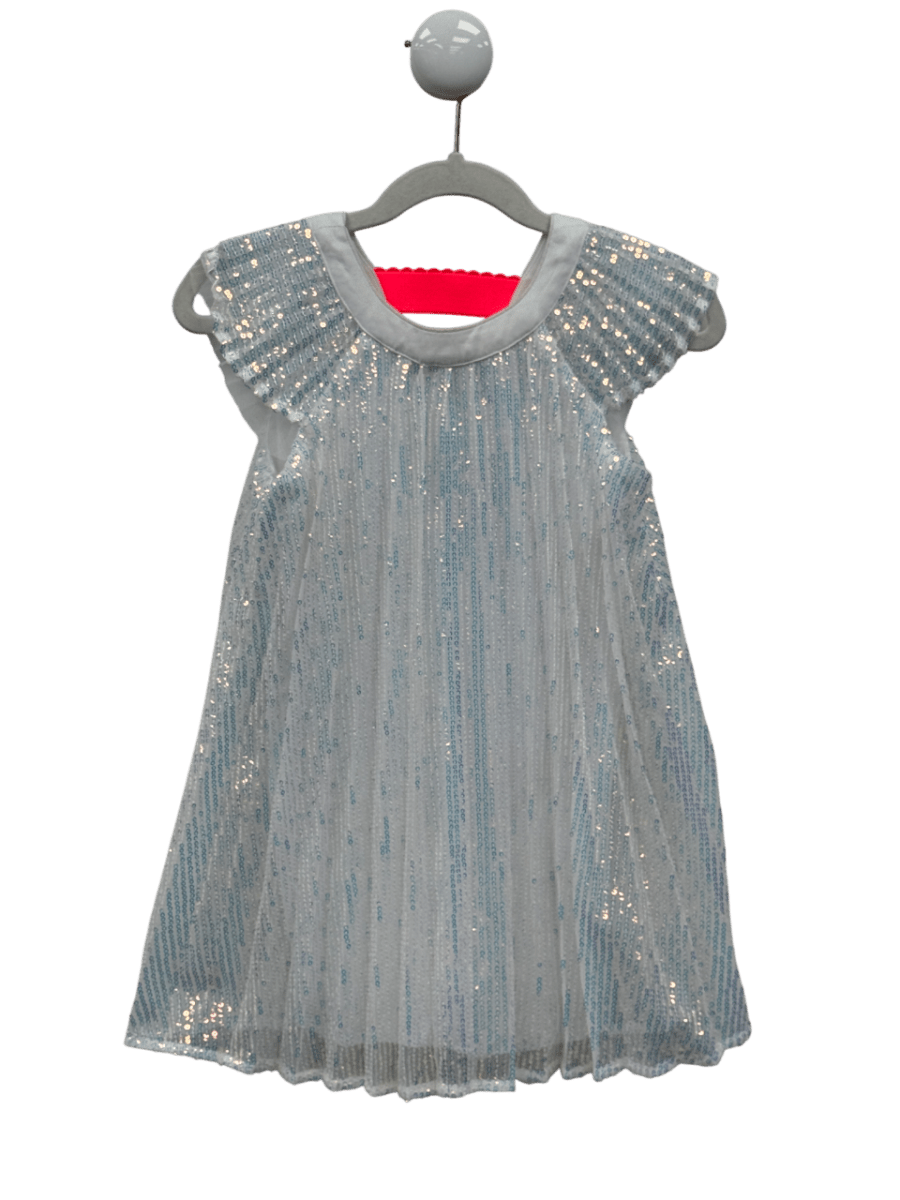 BILLIE BLUSH White Sequin Dress 5 Years