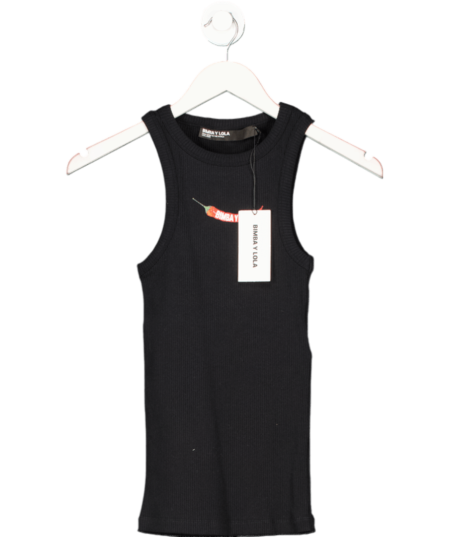 Bimba Y Lola Black Fitted Chili Top UK XS - Reliked