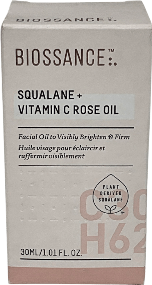 BIOSSANCE Squalane + Vitamin C Rose Oil 30ml - Reliked