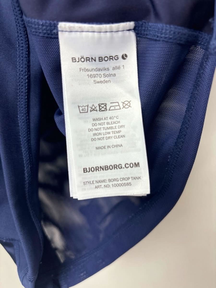 Björn Borg Navy Borg Crop Tank UK S - Reliked