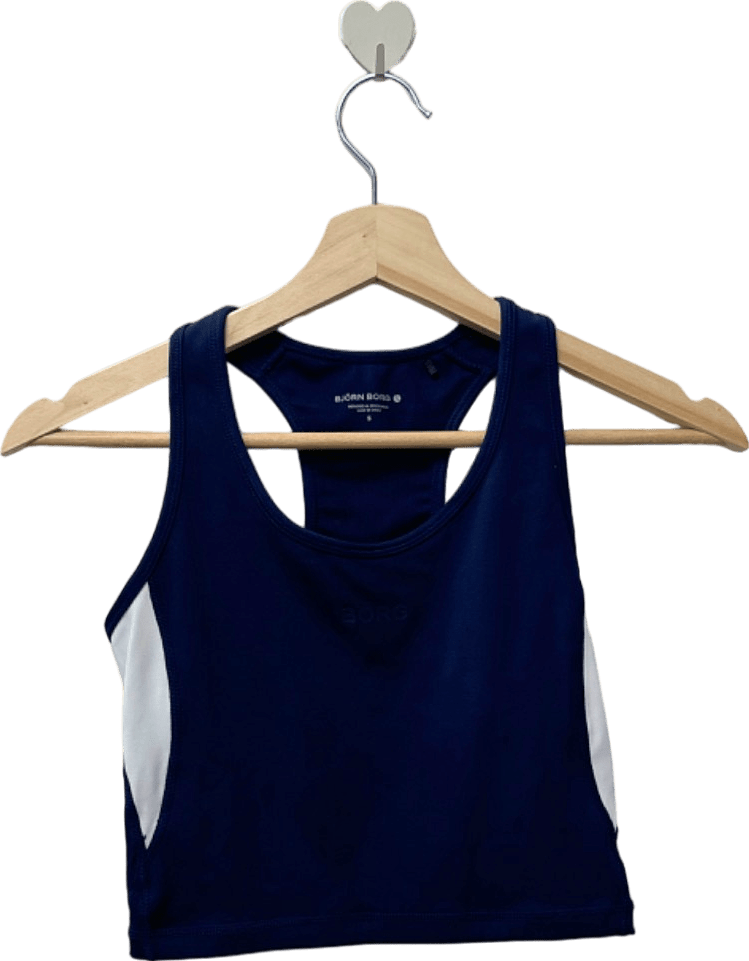 Björn Borg Navy Borg Crop Tank UK S - Reliked