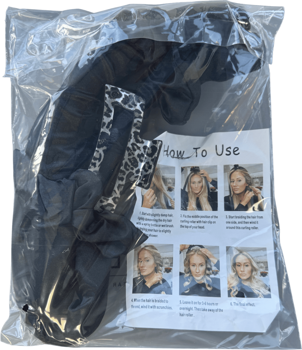 Black Sating "Heatless Curls" Set - Reliked