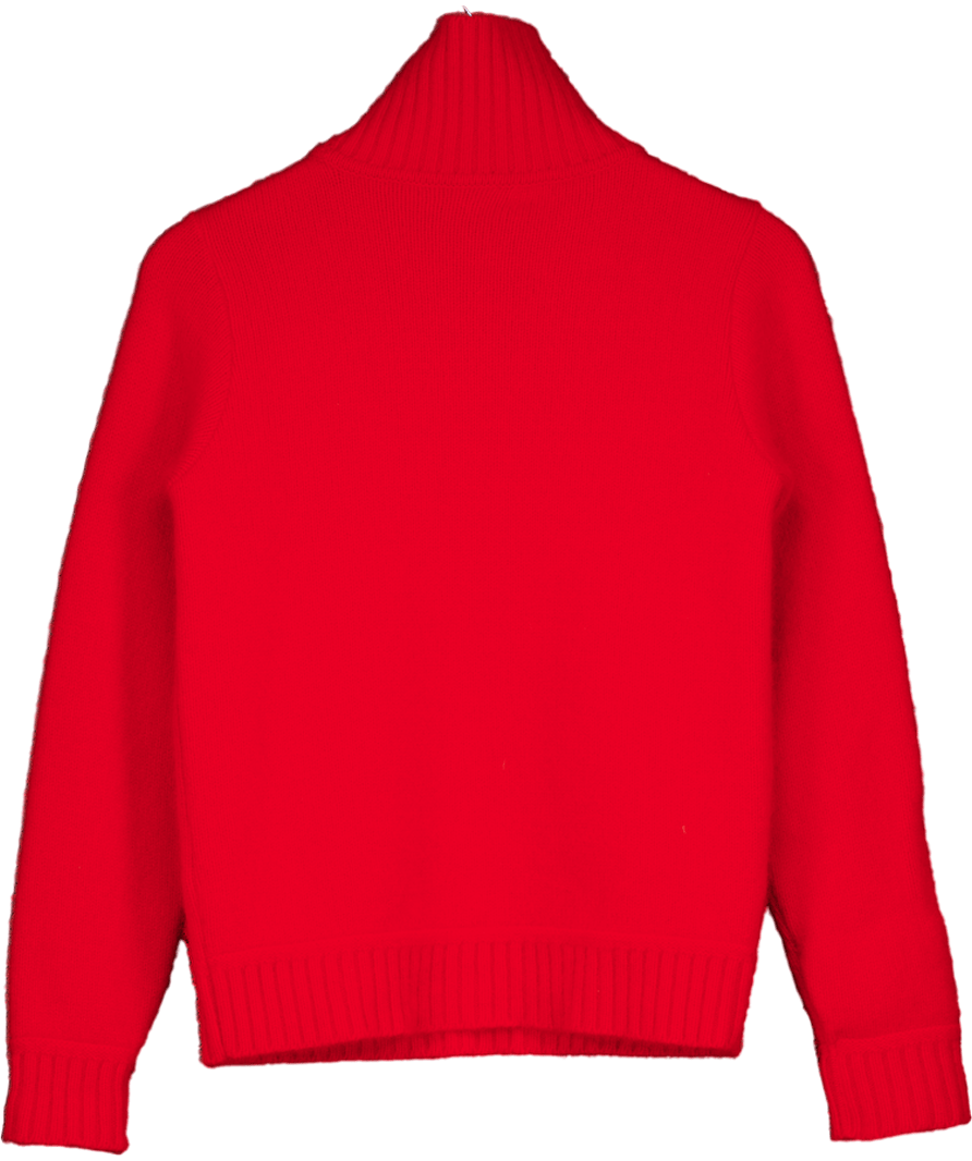 Blake London Red High Neck Knitted Jumper UK S - Reliked