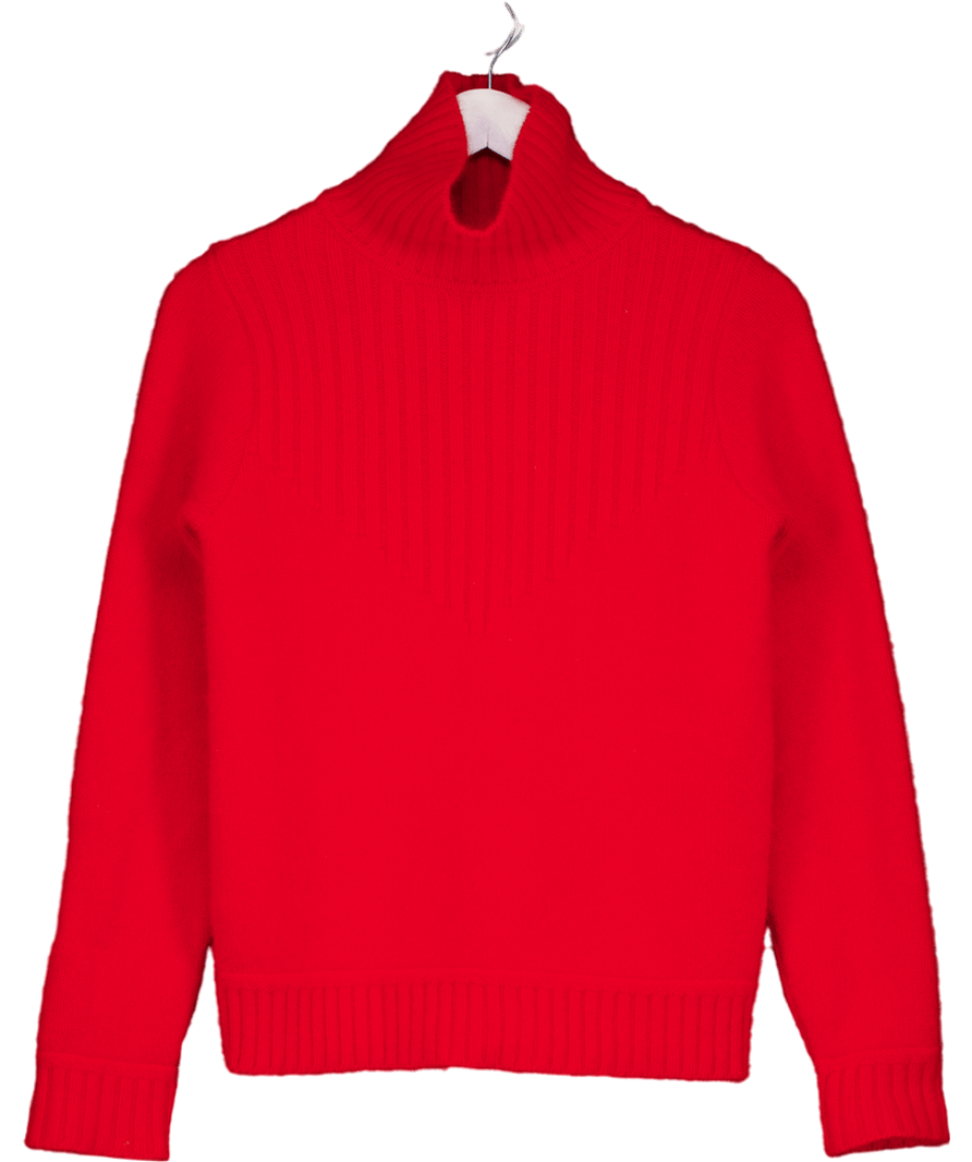 Blake London Red High Neck Knitted Jumper UK S - Reliked