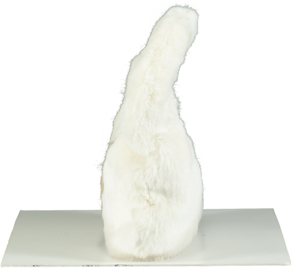 Blu Marine Cream Eco Fur Shoulder Bag - Reliked