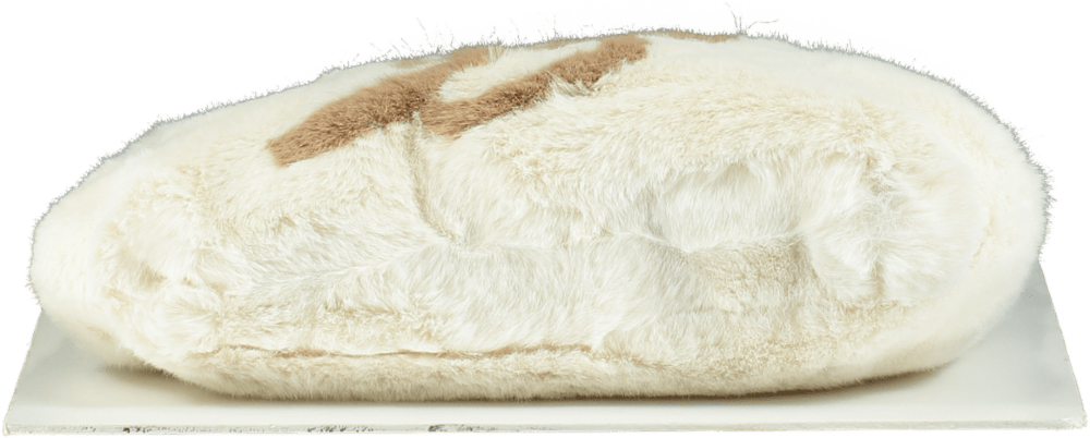 Blu Marine Cream Eco Fur Shoulder Bag - Reliked