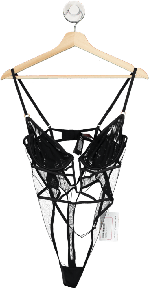 Bluebella Black Strappy Lace Bodysuit UK 34D - Reliked
