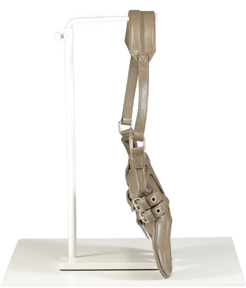 Blumarine Beige Leather Butterfly Handbag - Reliked