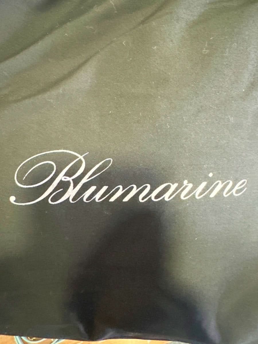 Blumarine Light Blue Crystal Logo Mini Handbag - Reliked