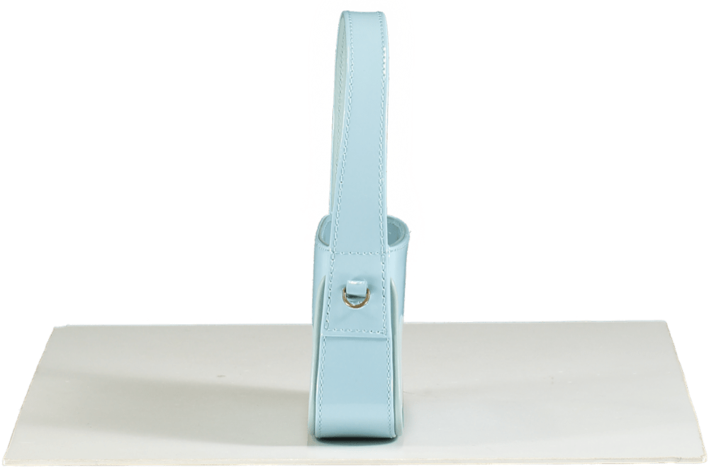 Blumarine Light Blue Crystal Logo Mini Handbag - Reliked