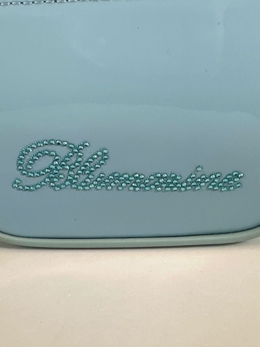Blumarine Light Blue Crystal Logo Mini Handbag - Reliked