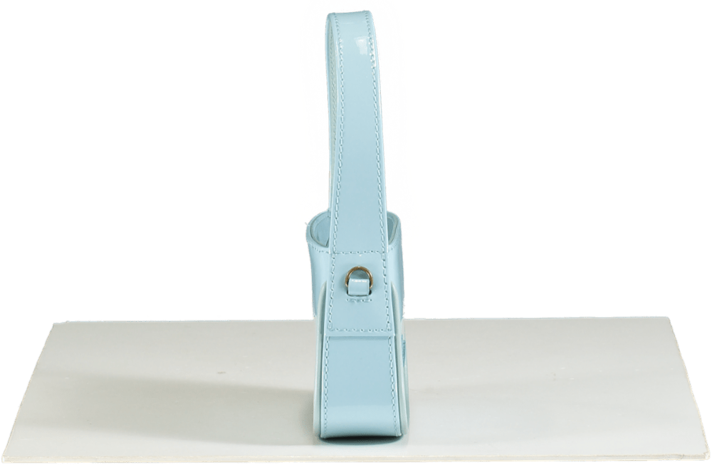 Blumarine Light Blue Crystal Logo Mini Handbag - Reliked