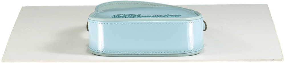 Blumarine Light Blue Crystal Logo Mini Handbag - Reliked