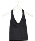 Bo + Tee Black Define Luxe Halterneck Tank Top UK XS - Reliked