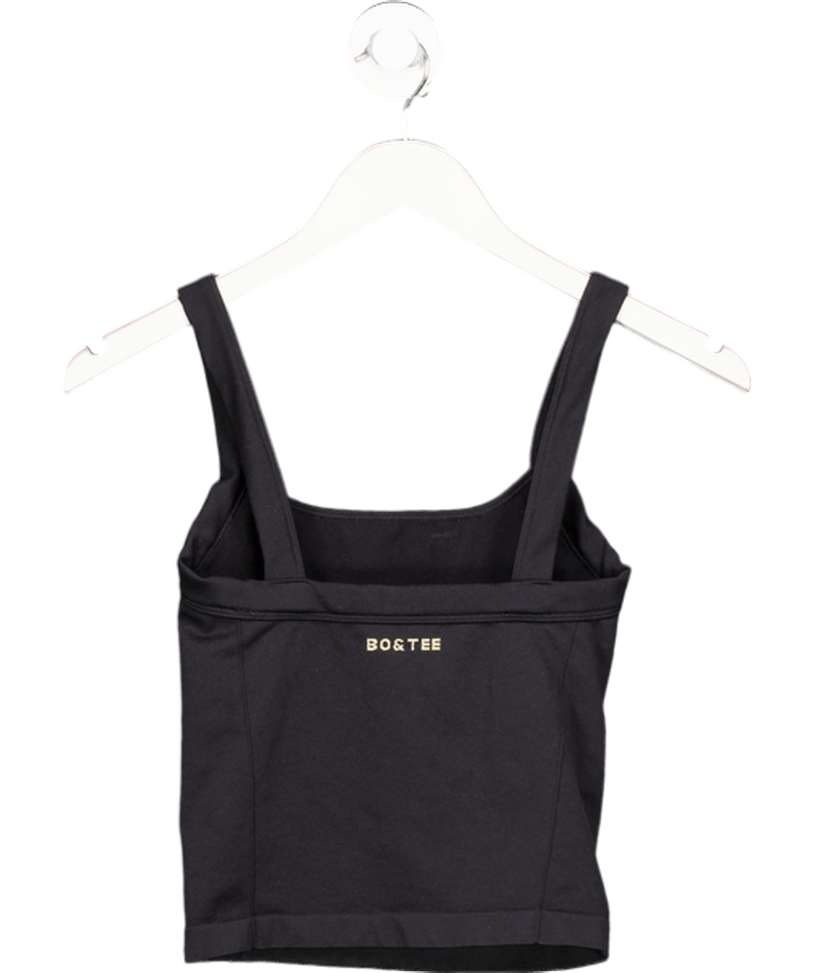 Bo + Tee Black Super Sculpt Seamless Longline Tank Top UK XS - Reliked