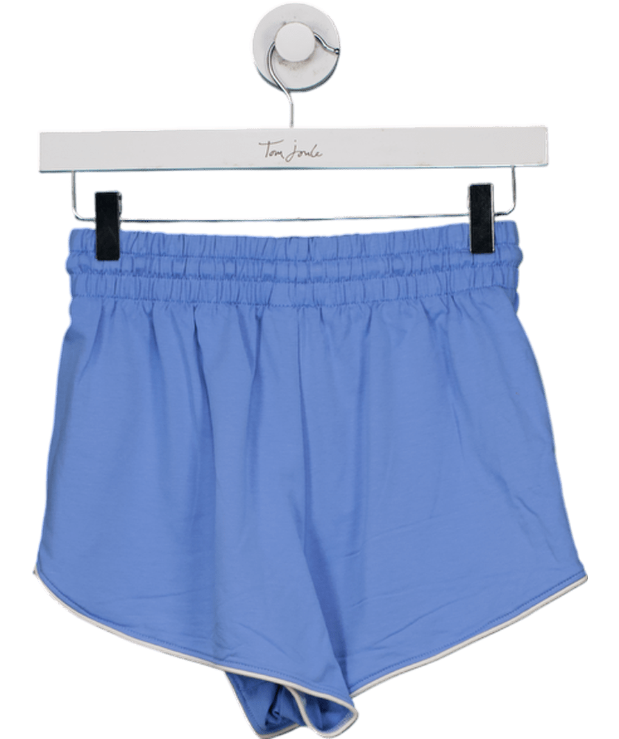 Bo + Tee Blue Logo Sweat Shorts UK XS - Reliked