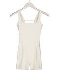 Bo + Tee Cream Soft Active Open - back Unitard UK XS - Reliked