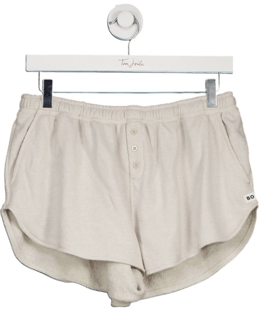 Bo + Tee Cream Towelling Knit Shorts UK S - Reliked