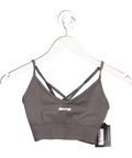 Bo + Tee Grey Cross - back Sports Bra UK XS/S - Reliked