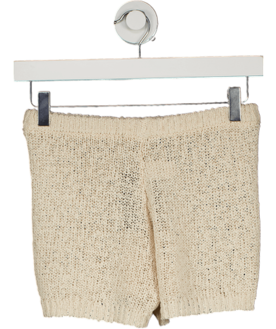 BOA Beige Crochet Knit Mini Shorts UK XS - Reliked