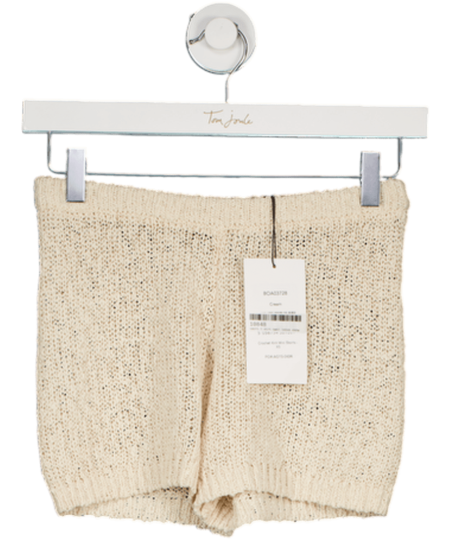 BOA Cream Crochet Knit Mini Shorts UK XS - Reliked
