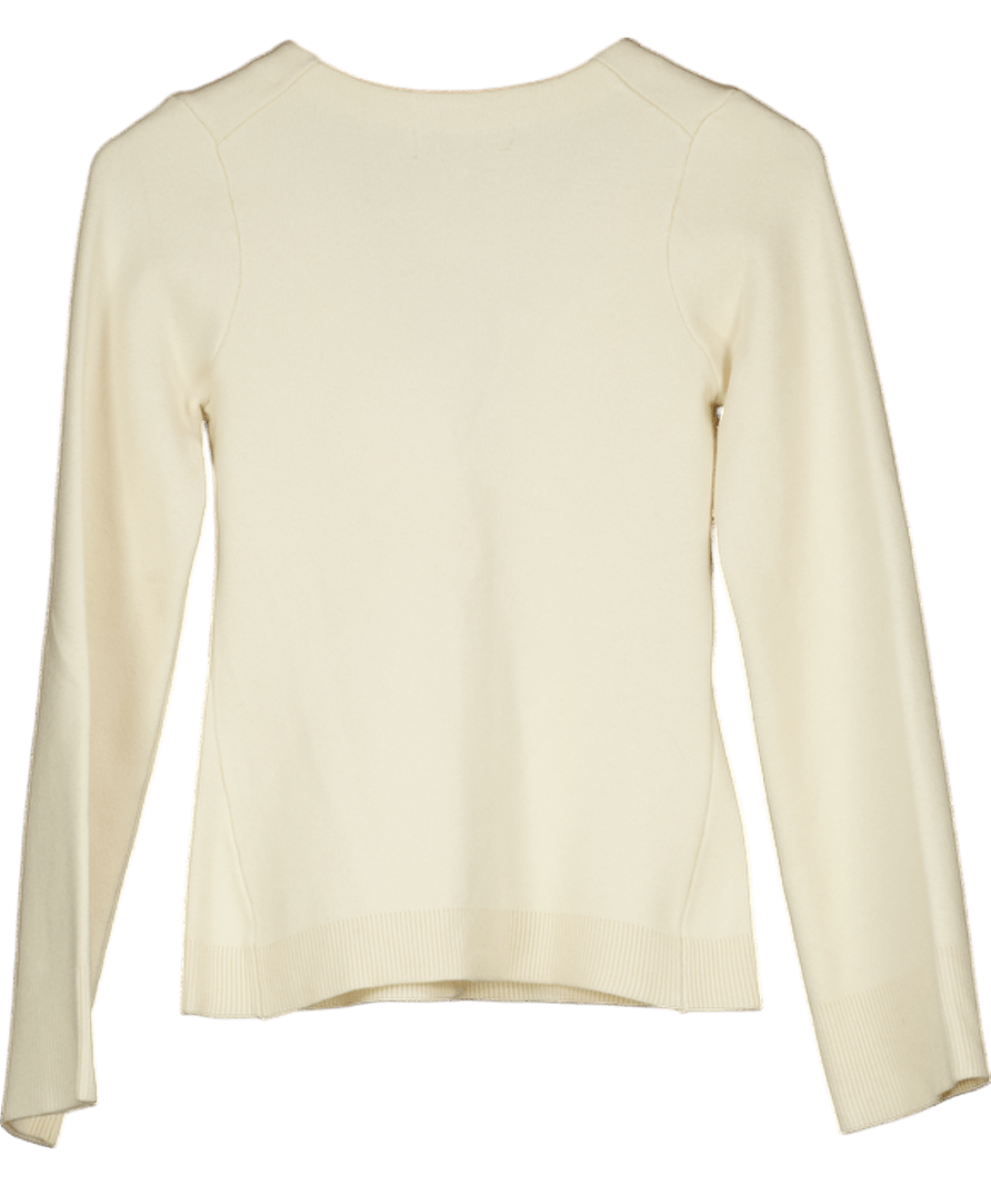 BOA Cream Vneck Viscose Blend Cardigan UK XS - Reliked