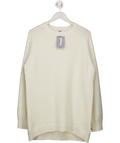 BOA White Oversized Crew Knit Jumper UK S - Reliked
