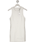 BOA White Tailored Button Down Mini Dress UK M - Reliked
